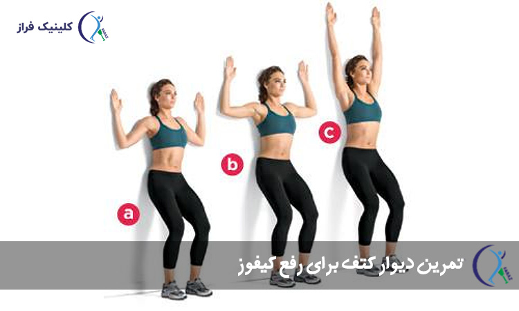تمرین دیوار کتف برای رفع کیفوز